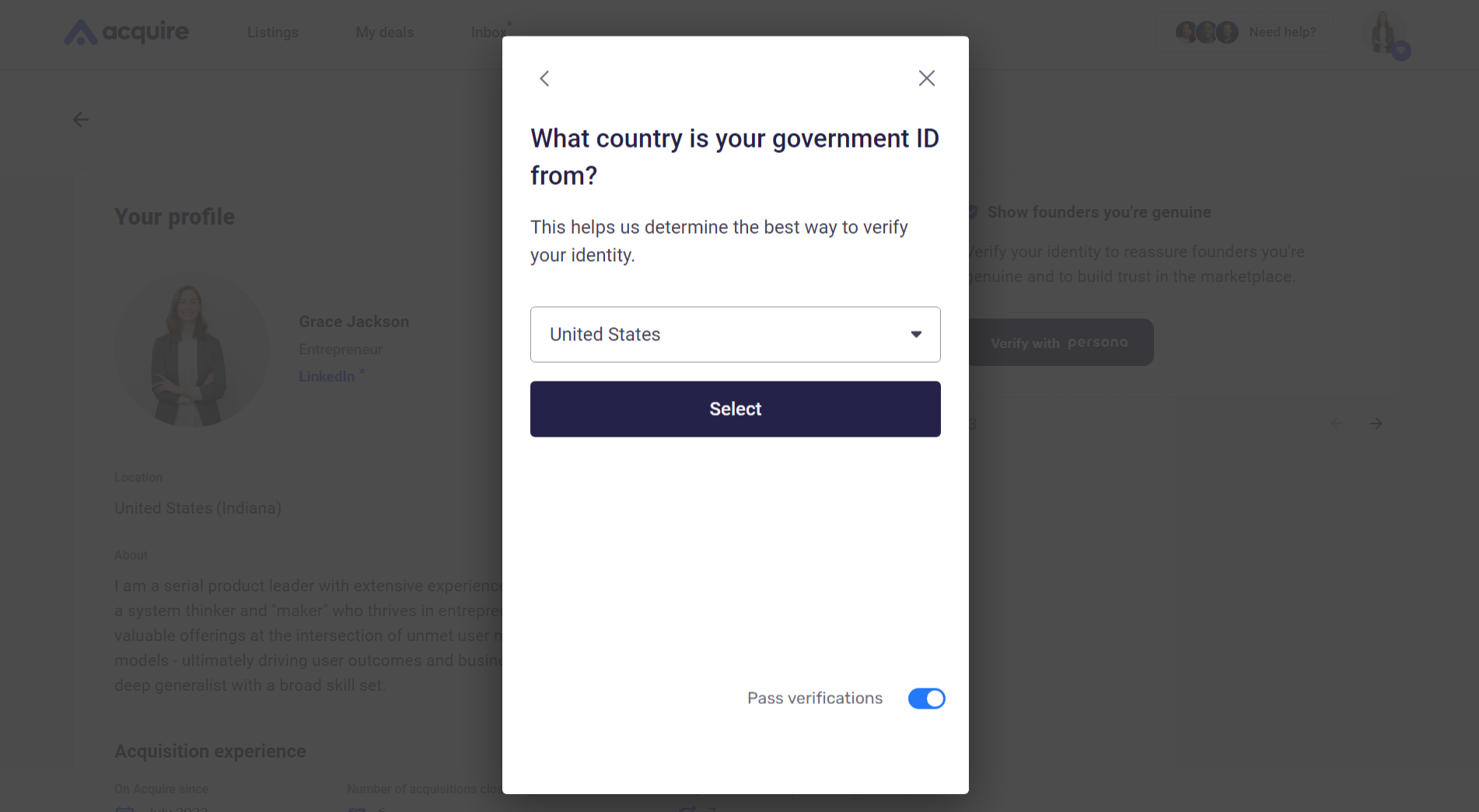 How do I verify my identity?